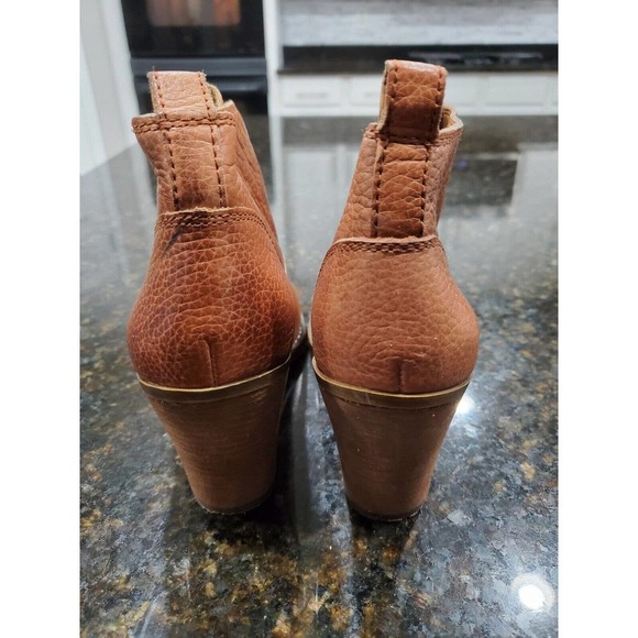 Lucky Brand Women's Ehllen Tan Leather Heeled Ankle Booties Size US 8.5M - Picture 5 of 12